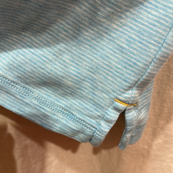 ⚜️EUC TOMMY BAHAMA heathered-mint green polo top Size Large - Picture 4 of 7